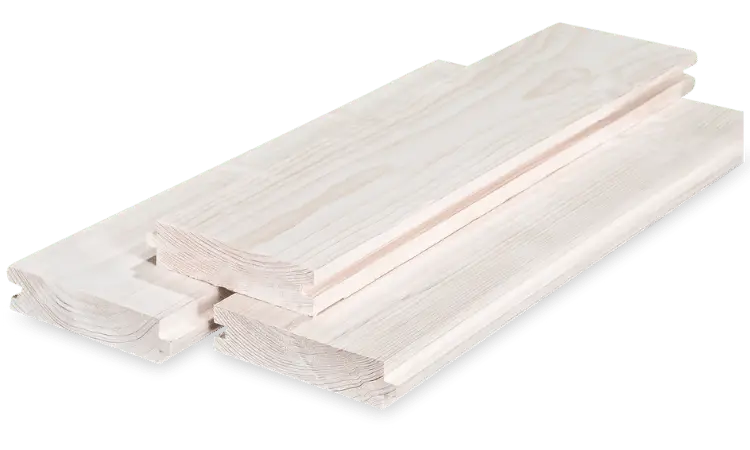 Fichte Rauhspund nut und feder gestapelt