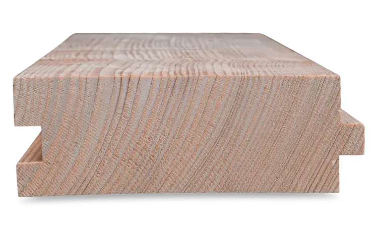 Rauhspund nut und feder Lärche vorne